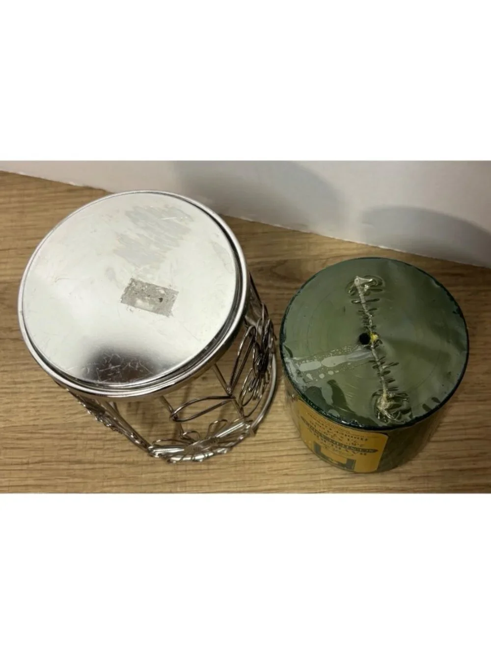 Gibson Bayberry Scented Candle Hunter Green With Silver Floral Candle Holder USA